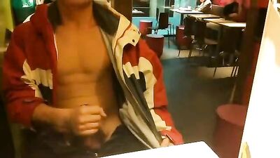 WANKING IN A RESTAURANT