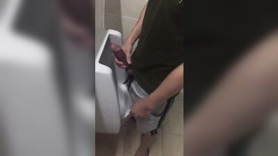 Show erection cock in urinal
