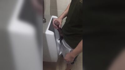 Show erection cock in urinal
