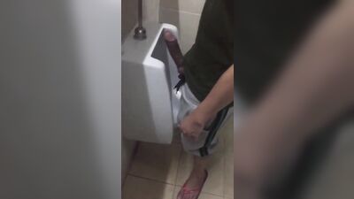 Show erection cock in urinal