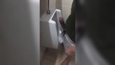 Show erection cock in urinal