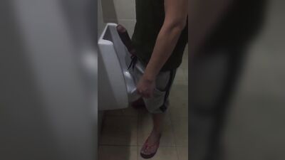 Show erection cock in urinal