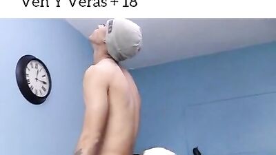 Young boy with cute dick cumming