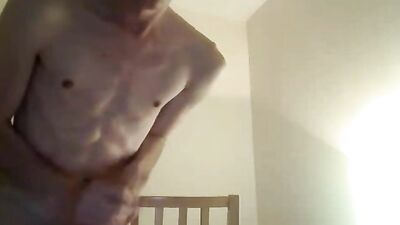 Lean Brit with HUGE cock shoots SEMEN all over