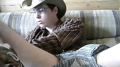 Nerdy cowboy wank