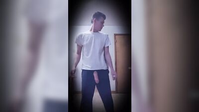 Twink shows his long dick