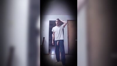 Twink shows his long dick