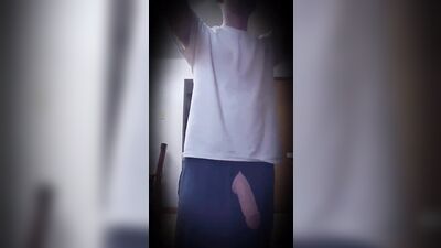 Twink shows his long dick