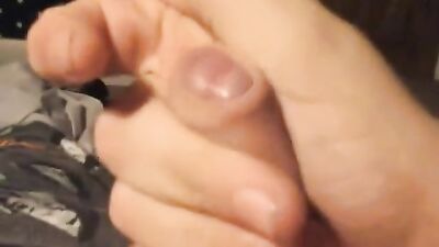 Close up stroking and moaning