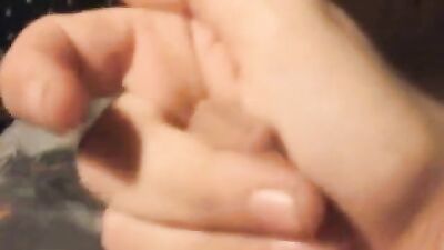 Close up stroking and moaning