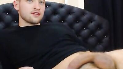 Handsome hottie masturbating on cam