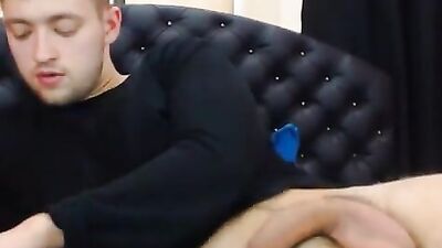 Handsome hottie masturbating on cam