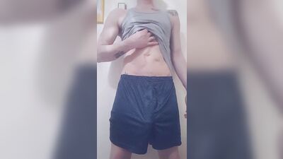 Silk underpants and big cock