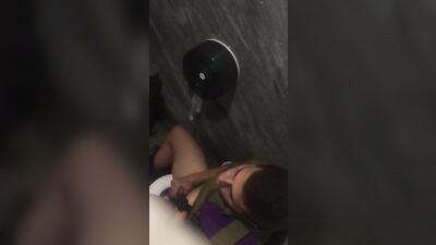 Spy boy cumshot in WC