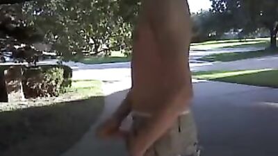 Guy masturbating on the road