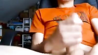 Wank and cum on cam