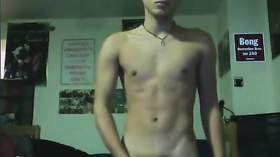 Boy masturbating and showing off ass hole