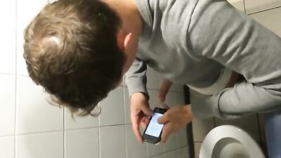 Spy boy in toilet