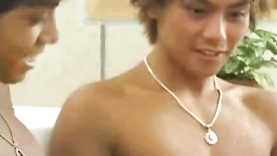 3 Japanese Buddies take care of others cocks