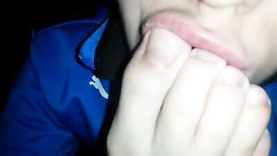 Teen licks buddies foot
