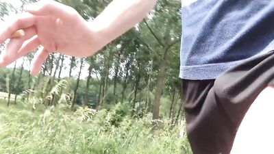 Running visible Penis line - Slow Motion