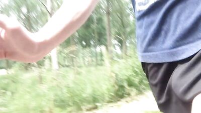 Running visible Penis line - Slow Motion