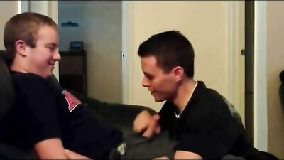 Straight college twink blowjob