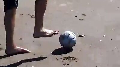 At the beach with friends and the dog