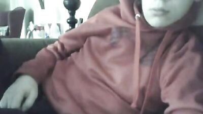 Cute and smooth he masturbates on his bed in sweat