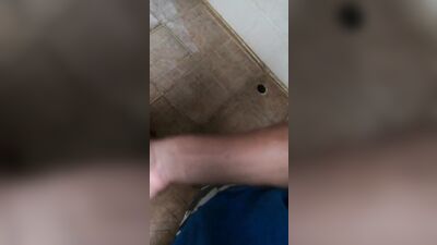 Nice handjob from stranger in public toilet