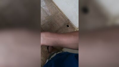 Nice handjob from stranger in public toilet