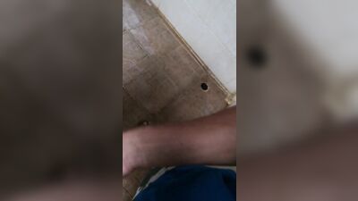 Nice handjob from stranger in public toilet