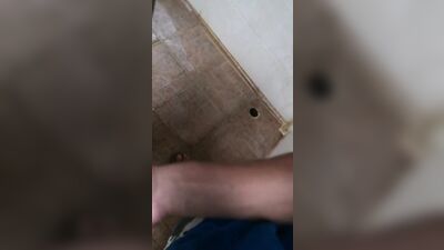 Nice handjob from stranger in public toilet