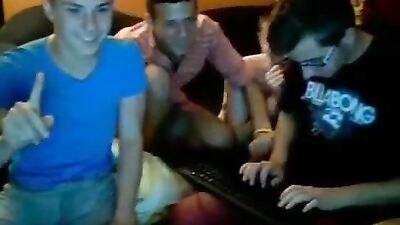 Boys group webcam wank