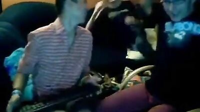 Boys group webcam wank