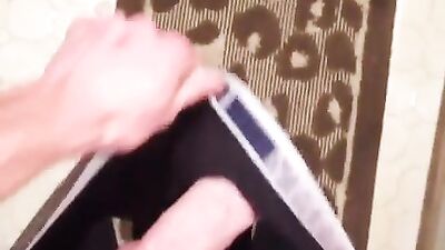 Hilfinger pants shows his dick