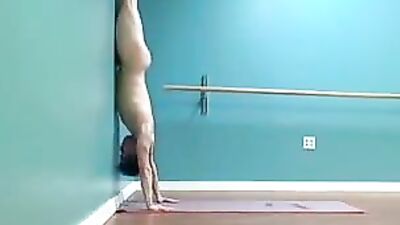 Nude gymnast