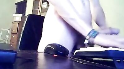 UK boy cums on the table