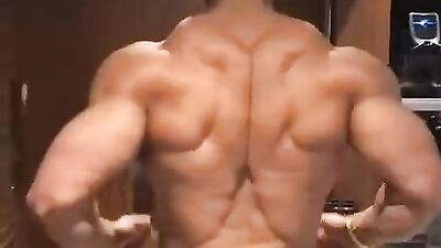 Muscle man posing sexy