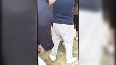 Pantsed in public lol