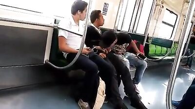 Naughty Teens on Train