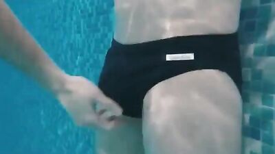 Wanked off in the pool