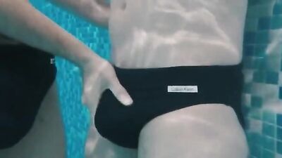 Wanked off in the pool
