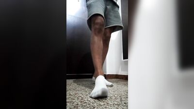 Teen feet and white socks