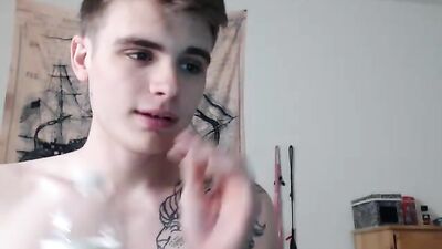 Streight guy show dick ass