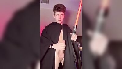 Rubax Video - Jedi Silas Wanks His Huge Lightsaber
