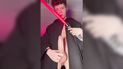 Rubax Video - Jedi Silas Wanks His Huge Lightsaber