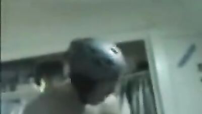 Two guys are having fun dancing