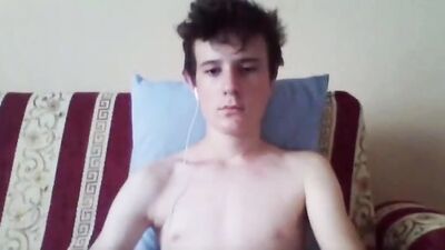 Young Boys Steamy Handjob in Parents Living Room!