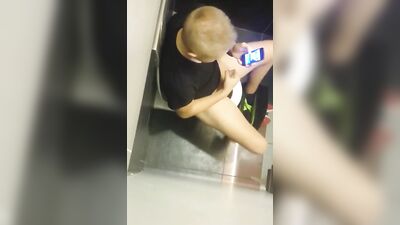 Caught on Toilet: Public Amateur Outdoor Solo Adventure!